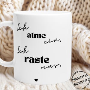 Tasse drôle avec citation, idée cadeau pour collègues de bureau, j'inspire, je panique, tasse à café drôle, tasse cadeau sarcastique avec humour