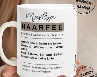 Regalo de peluquería, taza de peluquería personalizada, estilo diccionario, regalo de peluquería, peluquería Navidad, peluquería
