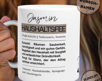 Household help gift, cleaning fairy mug, personalized cleaning lady gift idea, household help thank you, cleaning lady gift idea, cleaning lady thank you