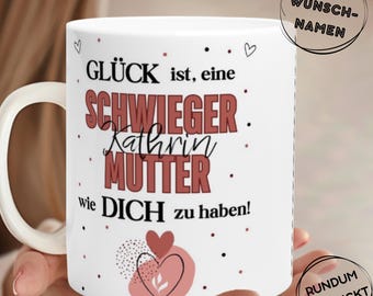 Mug belle-mère cadeau personnalisé pour belle-mère : mug en céramique avec le nom souhaité
