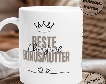 Idée cadeau bonus pour maman, anniversaire de belle-mère, cadeau de belle-mère, cadeau bonus personnalisé pour maman, noms de tasse