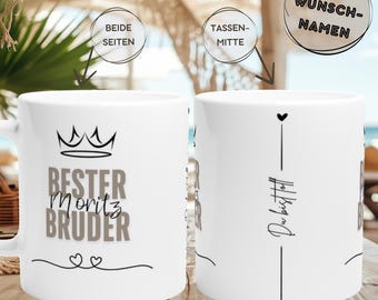 Geschenk Bruder personalisiert Bruder Geschenk Tasse fur Bruder mit Namen Kaffeebecher Brucher Lieblingsbruder Geschenk für Bruder
