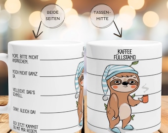 Tasse mit Spruch: Aber lustig wirds bestimmt, Kaffeetassen mit Sprüchen Aufdruck lustig, Büro Kollegen Arbeit Witz Kaffeebecher