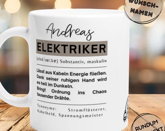 Regalos de electricista Regalo de electricista Regalo de electricidad Taza de electricista Taza de regalo Soy electricista Cumpleaños de electricista Electricista