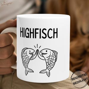 Men&#39;s gift fish cup gift angler gift highfish shark funny gift idea angler coffee cup fishing funny gift man