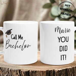Bachelor Geschenke personalisiertes Geschenk Bachelor Tasse personalisiert Bachelor Giftful bach elor bachelore tte Abschlussgeschenke