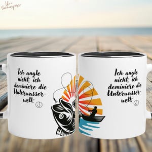 Angler Mug Gift Angler Fisherman Mug Fish I dominate the underwater world Coffee Mug with saying Fishing Gift Fishing Angler