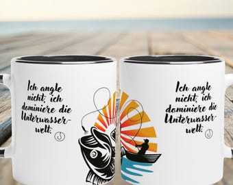 Angler Mug Gift Angler Fisherman Mug Fish I dominate the underwater world Coffee Mug with saying Fishing Gift Fishing Angler