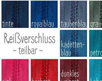 Reißverschluss teilbar 70-75-80cm P60 Werra verschiedene Farben Opti