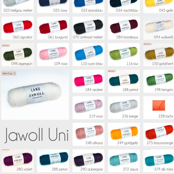 Sockenwolle JAWOLL viele Farben LANG YARNS zum Strümpfe Stricken dünnes 4-fach Sockengarn