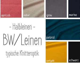 Baumwoll/Leinenstoff unifarben senfgelb hellblau  für sommerliche Bekleidung wie Hosen, Röcke, Oberteile und Heimdekoartikel 17,50EUR/m