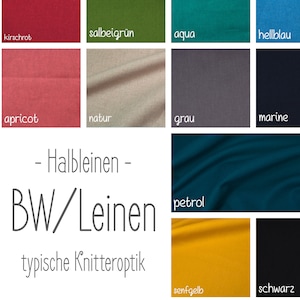 Baumwoll/Leinenstoff unifarben senfgelb hellblau für sommerliche Bekleidung wie Hosen, Röcke, Oberteile und Heimdekoartikel 17,50EUR/m image 1