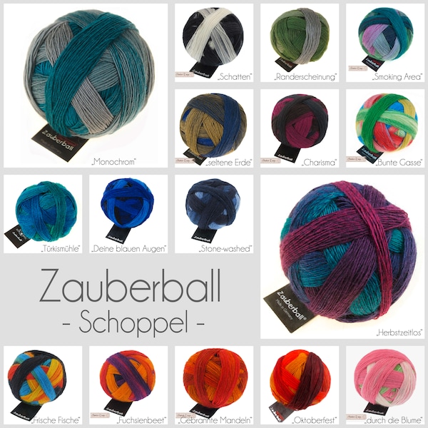 Zauberball viele Farben Schoppel