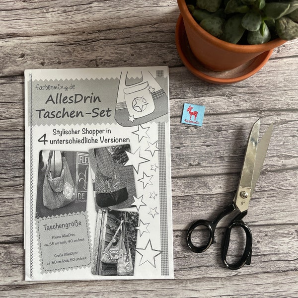 Papierschnittmuster „AllesDrin-Taschen-Set" farbenmix