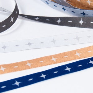Webband Blinklicht dkl.grau weiß gold dklblau 9mm