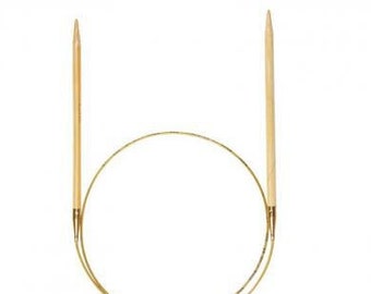Agujas circulares de tejer de 60 cm y 80 cm de bambú, de 3,0 a 9,0 mm / US 4-13.