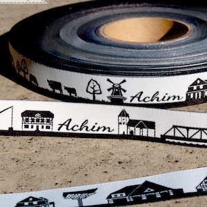 Achim web ribbon Northern Germany black/white image 1