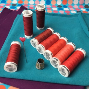 Sewing thread red tones 200 m 2.15EUR/100 m Gütermann image 1