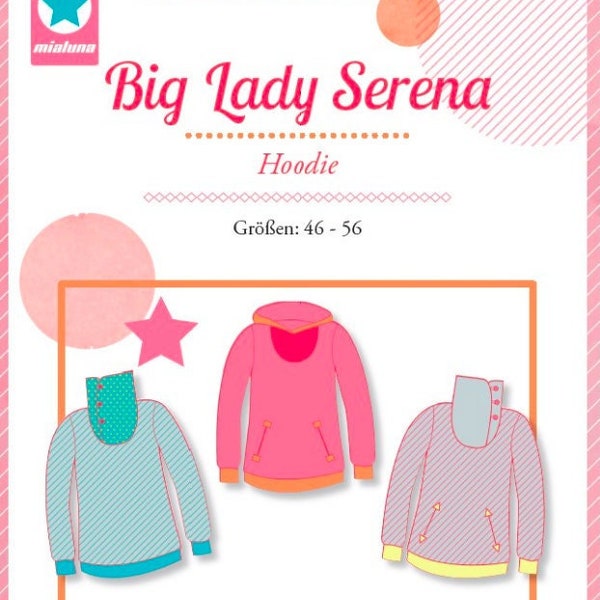 Papierschnittmuster „Big Lady Serena – Hoodie" mialuna / farbenmix