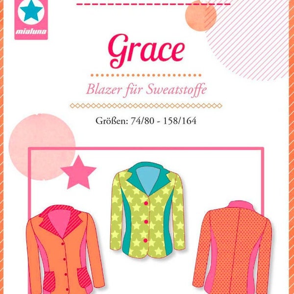 Papierschnittmuster „Grace – Blazer" mialuna / farbenmix