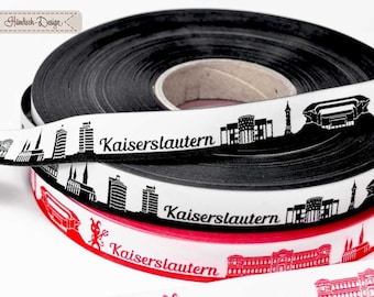 Kaiserslautern Skyline Webband schwarz/weiß + rot/weiß