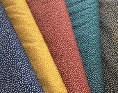 0.50 m 0.54yd BW-Popeline quot Emilie quot small dots yellow petrol dklblau rust grey 18EUR meter Hilco