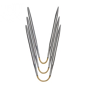 addi CraSyTrio Sockenstricknadeln 21cm Metall 2,0mm - 5,0mm | Trio Nadelspiel zum Strümpfe stricken