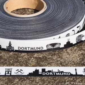 Dortmund Skyline Webband schwarz/gelb und schwarz/weiß Bild 6