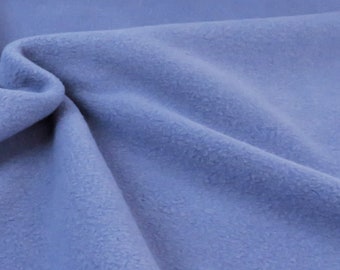 Baumwollfleece taubenblau 0,50m/0.54yd | reine Baumwolle | kuschelig weich für Kleidung, Stofftiere und Decken