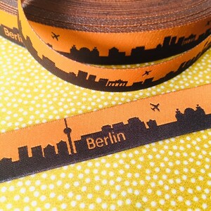 Berlin Skyline Webband black/white or brown/orange Orange