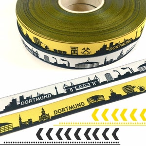 Dortmund Skyline Webband schwarz/gelb und schwarz/weiß