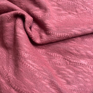 Organic Slub Jacquard Jersey | rosewood + lilac | mind the maker 0.50 m/0.54yd | pure cotton