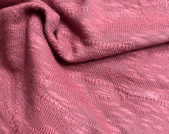 Organic Slub Jacquard Jersey | rosewood + lilac | mind the maker 0.50 m/0.54yd | pure cotton