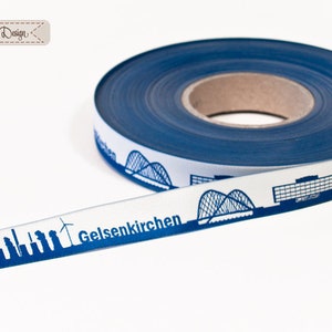 Gelsenkirchen Skyline Webband blau/weiß und schwarz/weiß blau/weiß