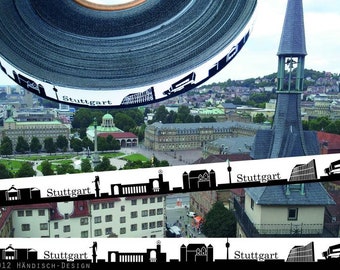ribbon set, Händisch, 1m, Stuttgart skyline