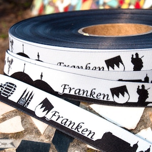 Franken Skyline Webband schwarz/weiß rot/weiß
