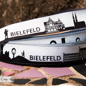 Bielefeld Skyline Webband schwarz/weiß Bild 4