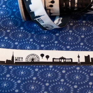 ribbon: Vienna skyline schwarz/weiß