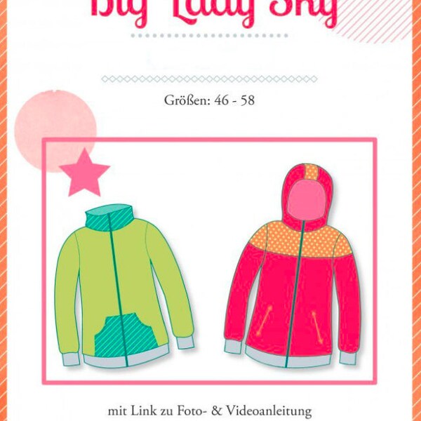 Papierschnittmuster „Big Lady Sky – Sweatjacke" mialuna / farbenmix