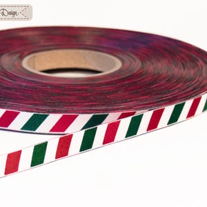 Italien/Weihnachten Webband grün/weiß/rot