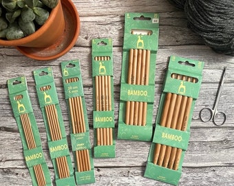 Needle set 3-10 mm 20 cm bamboo pony double point needles