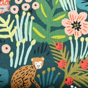 Canvas Fabric Jungle Hunter | Jungle fabric with tiger, leopard & parrot | Cotton linen fabric | Menagerie by Cotton + Steel image 5
