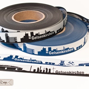 Gelsenkirchen Skyline Webband blau/weiß und schwarz/weiß Bild 5