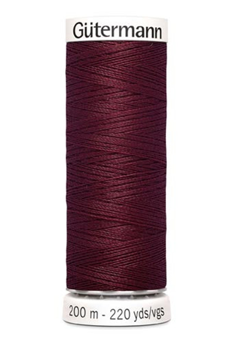 Sewing thread red tones 200 m 2.15EUR/100 m Gütermann 369 bordeaux