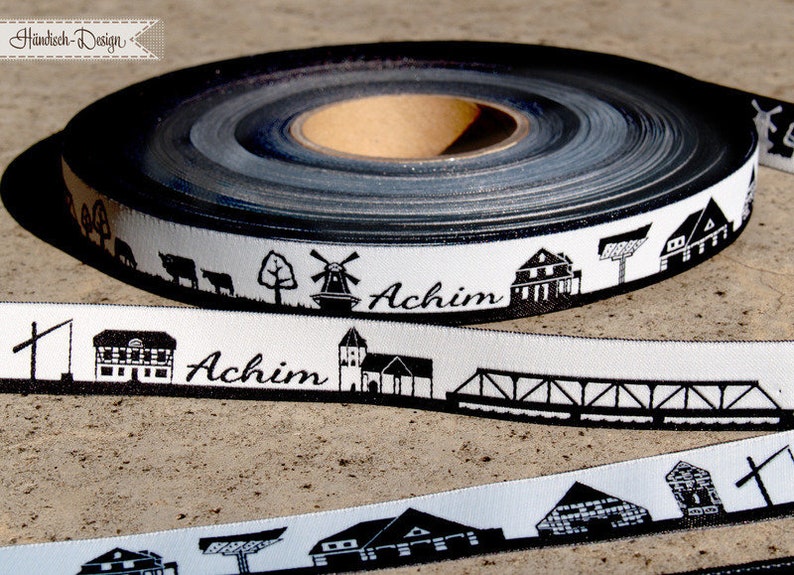 Achim web ribbon Northern Germany black/white image 1