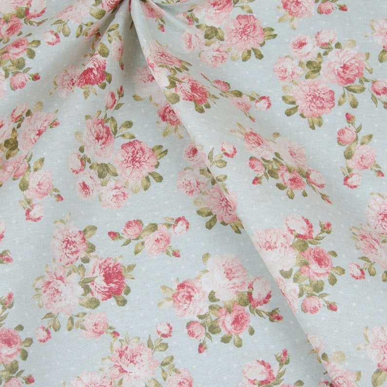 rosesdots light bluepink 13,00EURmeter Hilco 0.50 m0.54yd wax cloth dots different colors