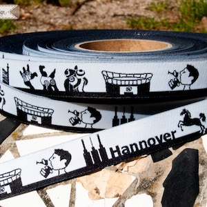 Hannover Skyline Webband schwarz/weiß