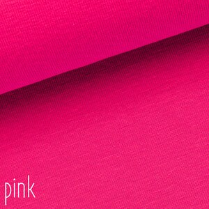 Baumwolljersey Uni viele Farben 11,50EUR/m 0,50m/0.54yd Elastischer Single Jersey für T-Shirts, Kleider und Leggings. Super Rücksprungkraft 503 pink