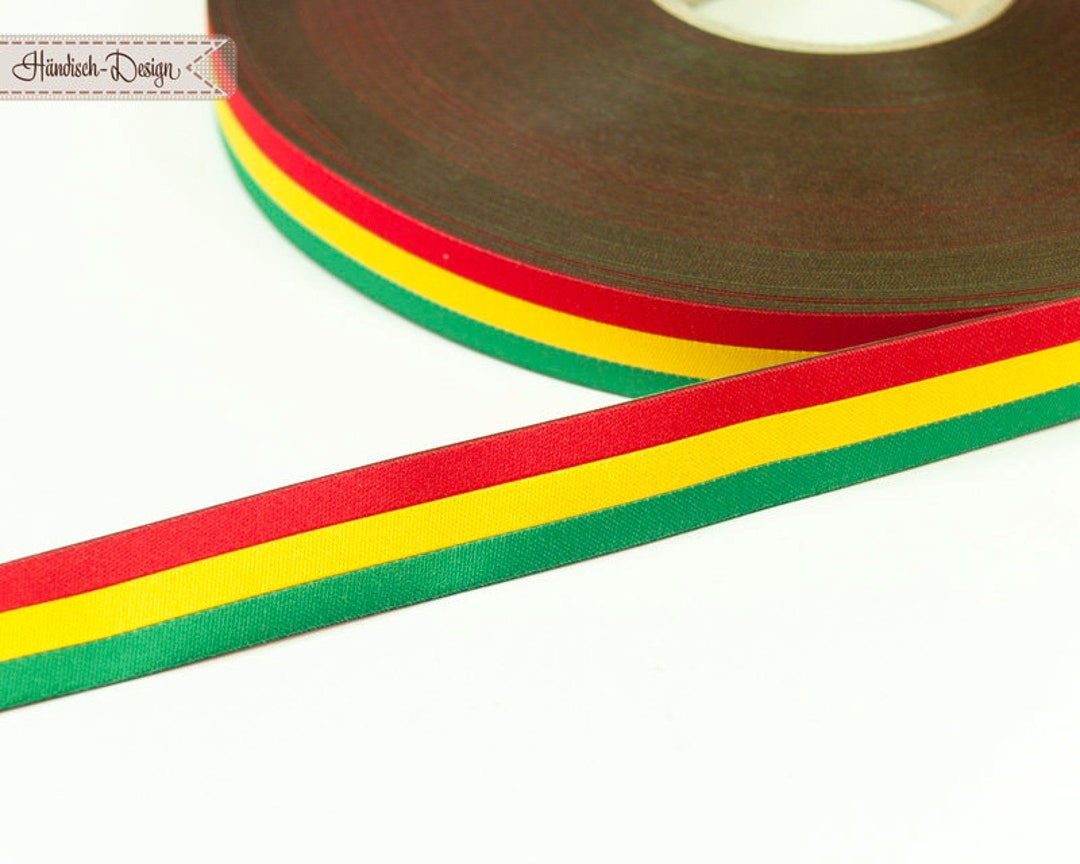 REGGAE Ribbon Red/yellow/green Etsy