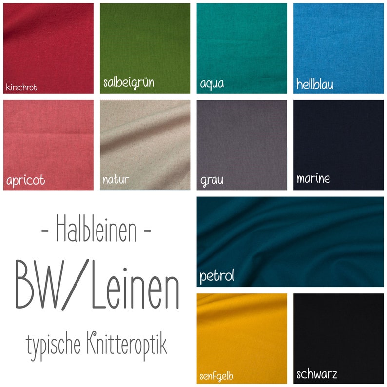 Baumwoll/Leinenstoff unifarben senfgelb hellblau für sommerliche Bekleidung wie Hosen, Röcke, Oberteile und Heimdekoartikel 17,50EUR/m image 1